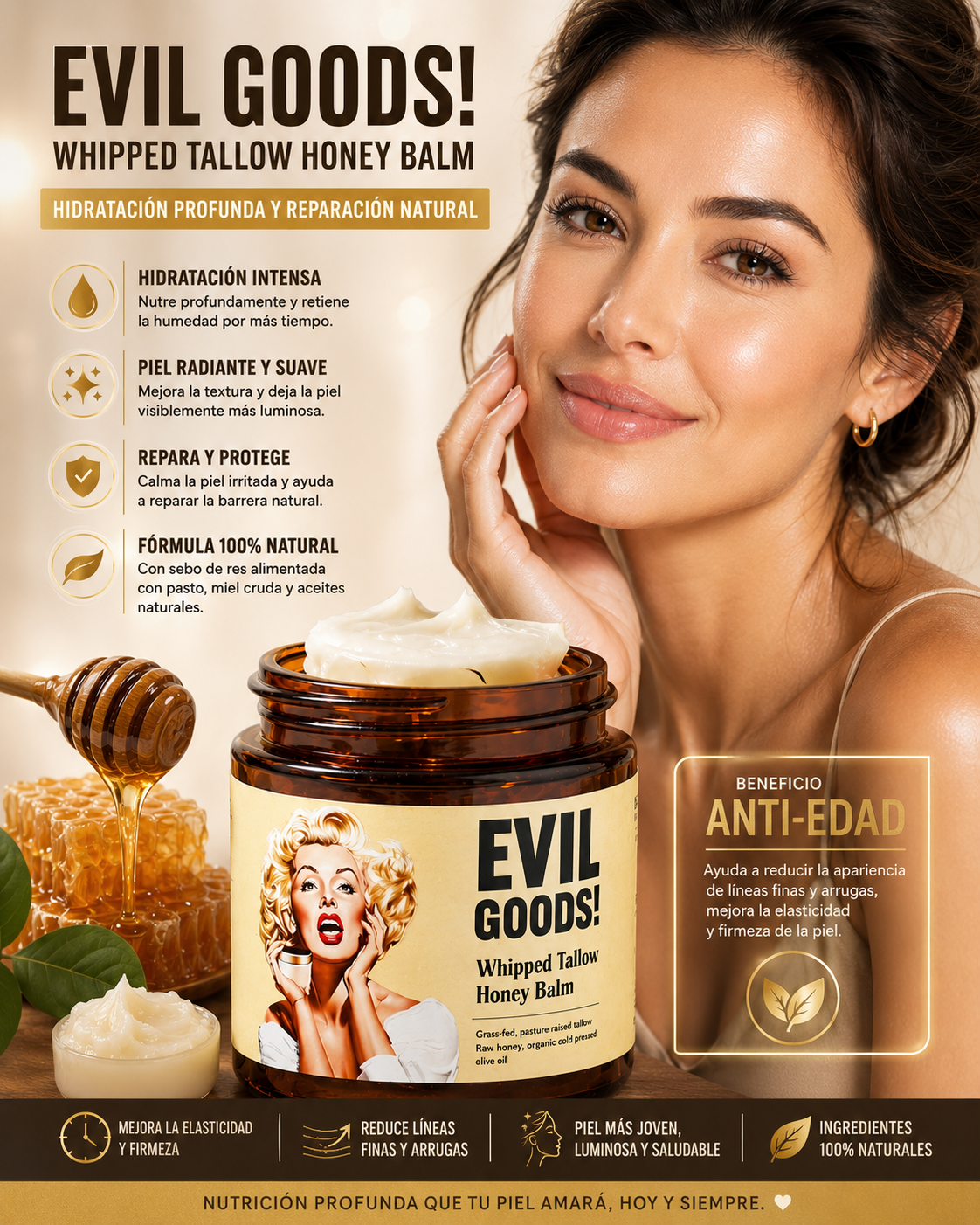 EVIL GOODS™ Original - Nutre, repara y rejuvenece con sebo de res y miel pura