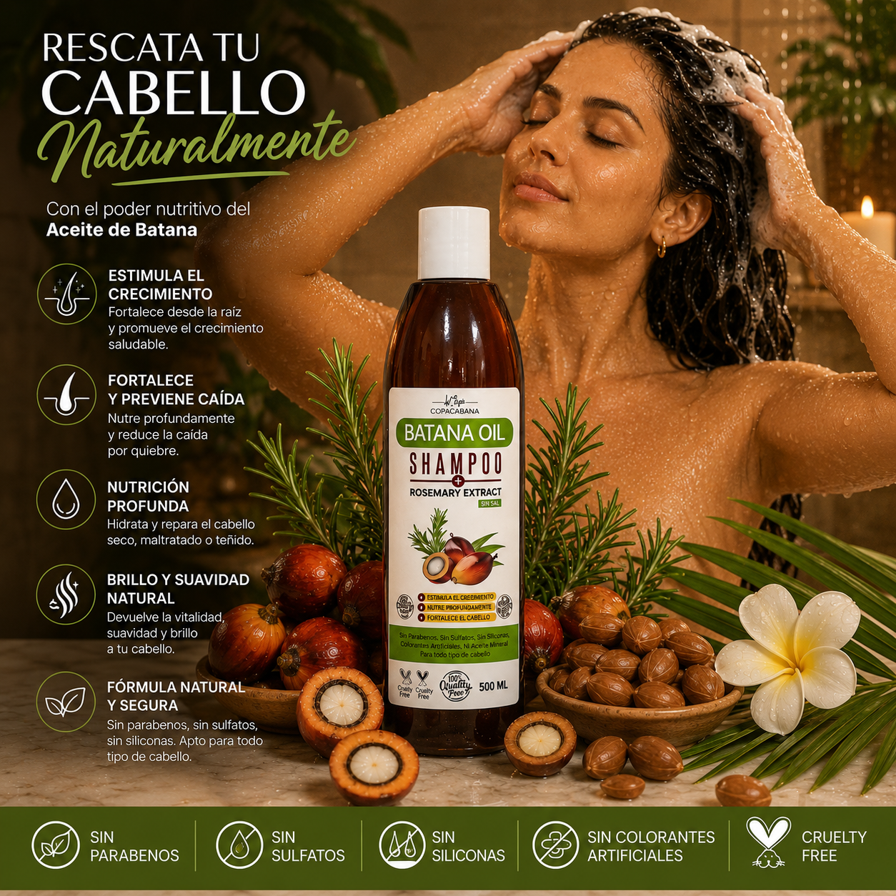 Shampoo Batana Crecimiento Cabello
