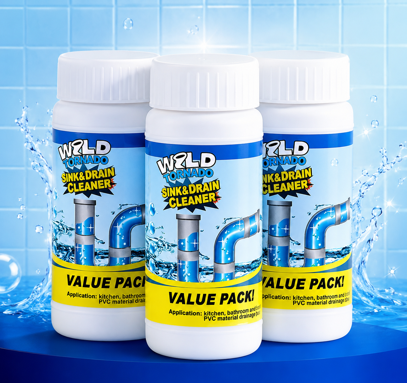 Pack 3x1 - Polvo Destapa Cañerías Formula Profesional