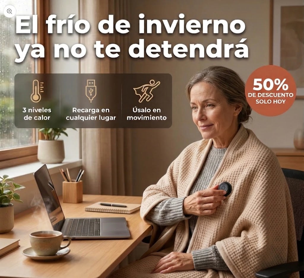 NUVIA® Manta Calefactora Eléctrica USB — Calor perfecto donde estés.