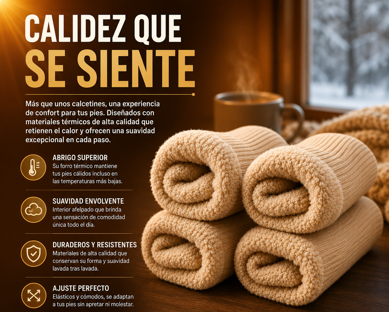 Calcetines Gruesos para Invierno❄️ | Pack x12 Pares