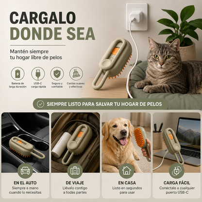 Cepillo Quitapelos Para Mascotas a Vapor - FurCare