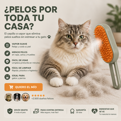 Cepillo Quitapelos Para Mascotas a Vapor - FurCare