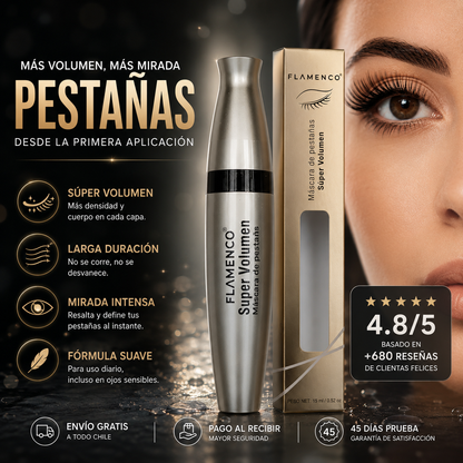 Máscara de pestaña Flamen&Co®  - Volumen real desde la primera pasada