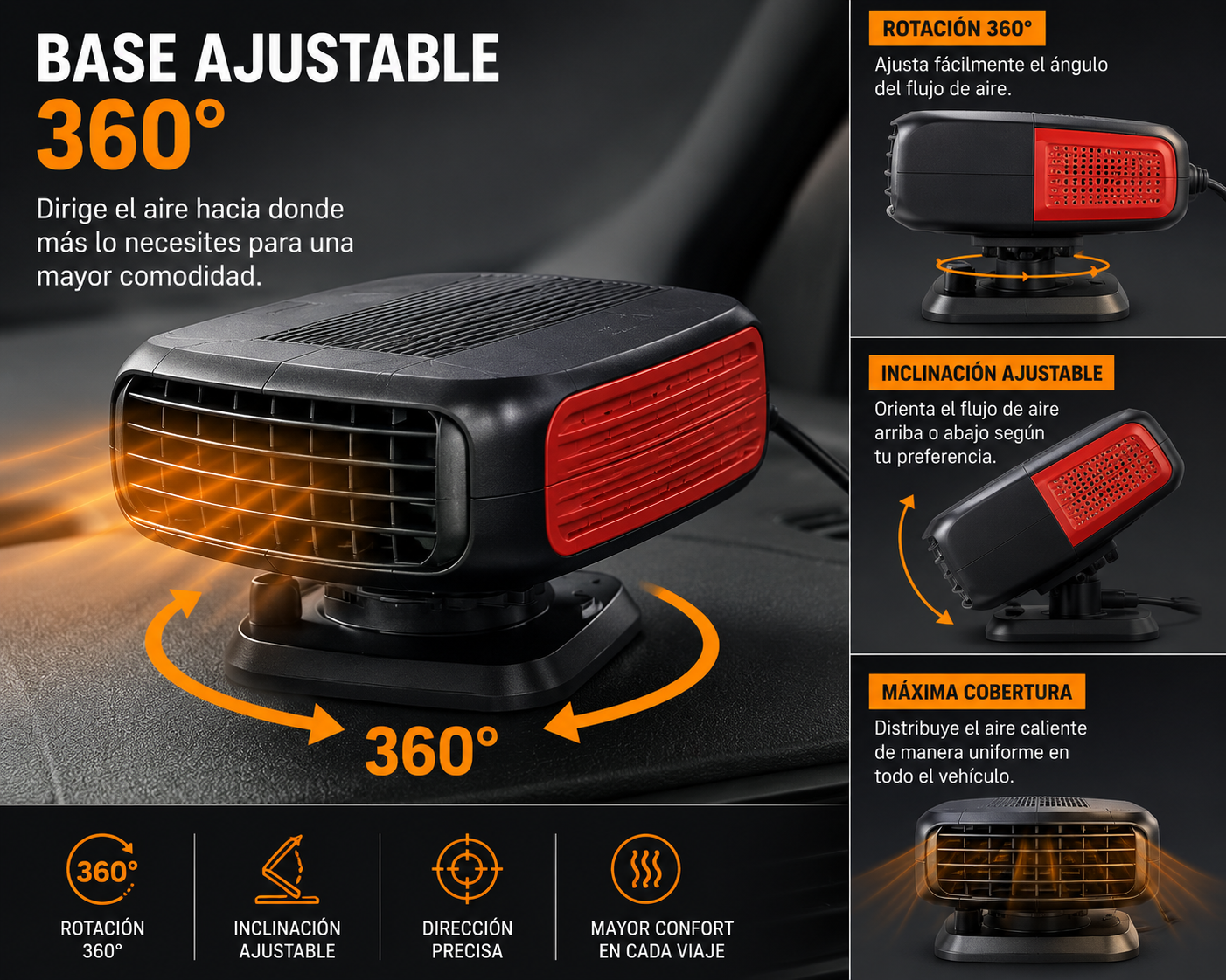 AutoHeat Pro - Climatizador portatil para auto