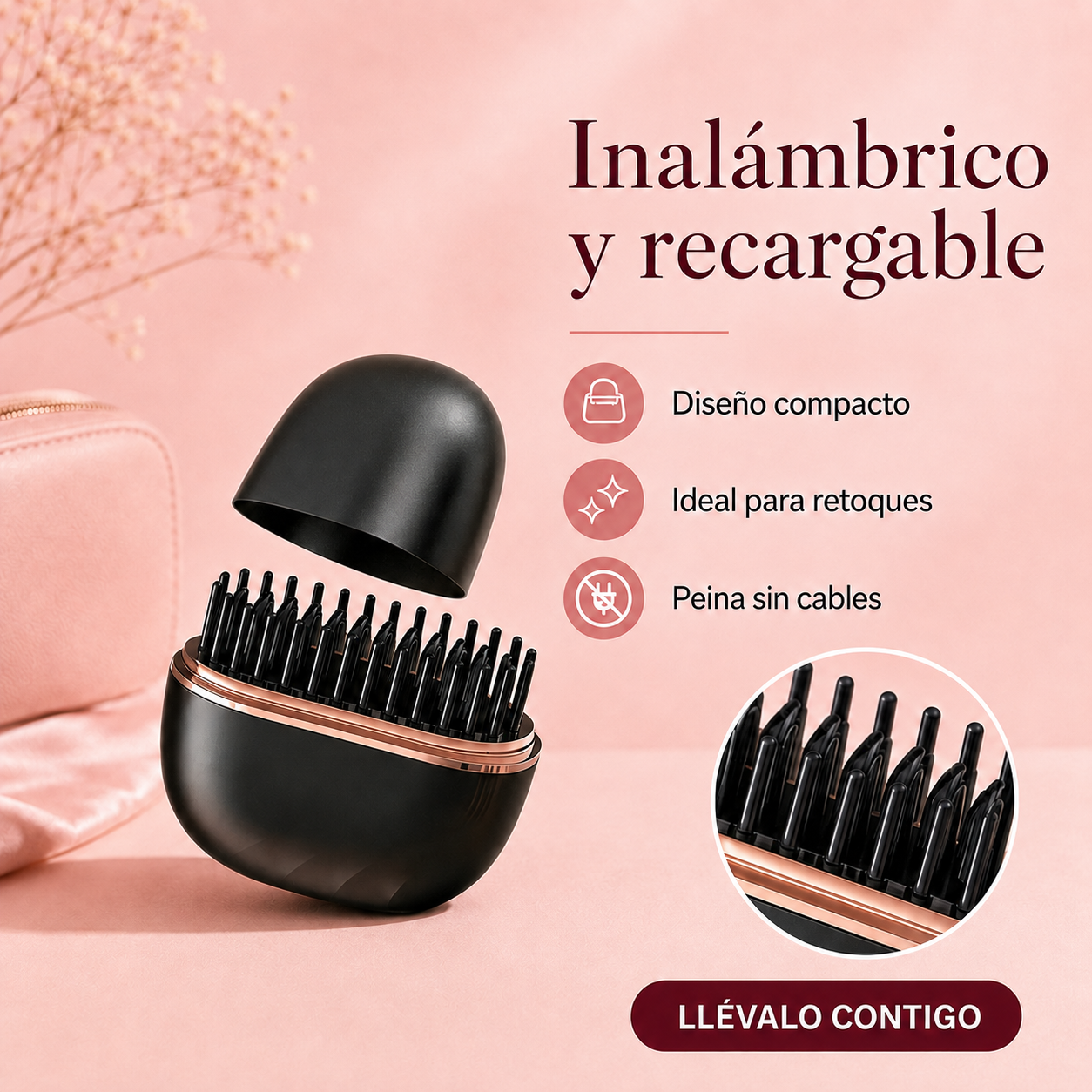 Alisador Inalámbrico LISSAGO™ – Cabello Liso Donde Quieras