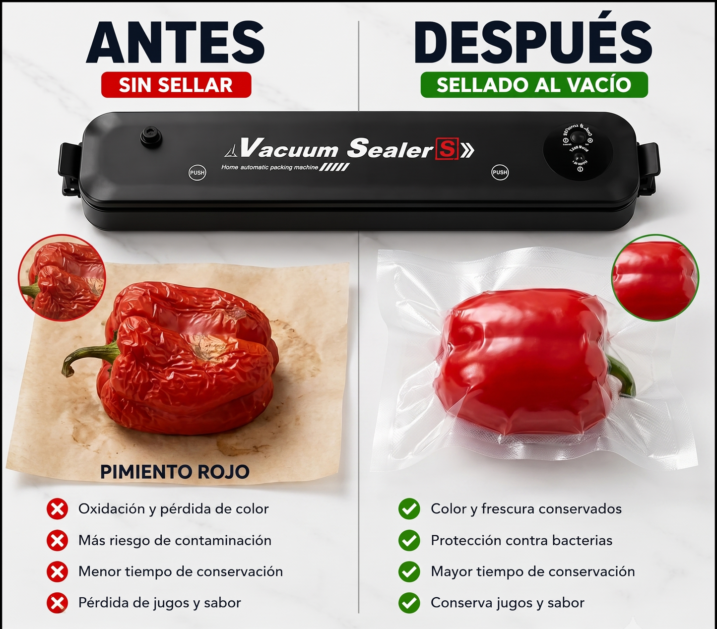 VacuumSealer Pro™ - Sella tus alimentos al vacio