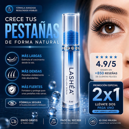 Sérum  Pestañas Lashéa® | Pestañas Largas y Naturales. 2x1